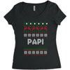 ugly christmas papi Women's Triblend Scoop T-shirt
