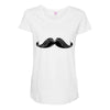 mustache Maternity Scoop Neck T-shirt