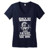 Back Off I Have A Crazy Grandpa And I am not Afraid To Use Him Women's V-Neck T-Shirt