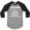 Aquarius Woman 3/4 Sleeve Shirt