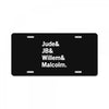 Jude JB Willem Malcolm License Plate