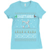 sagittarius christmas ugly sweater Ladies Fitted T-Shirt