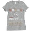 santa pisces christmas ugly t shirts Ladies Fitted T-Shirt