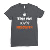 this girl loves halloween Ladies Fitted T-Shirt
