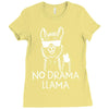 no drama llama Ladies Fitted T-Shirt
