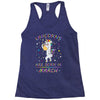 Unicorns are born in March Racerback Tank