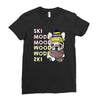 ski mood french bulldog Ladies Fitted T-Shirt