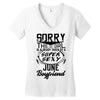 This Girl Is Taken By A Super Sexy June Boyfriend Women's V-Neck T-Shirt