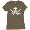 pirate skull sword music band metal biker guitar tee new Ladies Fitted T-Shirt