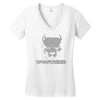 pitbull american pit bull spiked dog collar Women's V-Neck T-Shirt