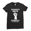 introverts unite separately in your own homes Ladies Fitted T-Shirt