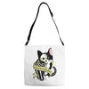 schrodinger cat tattoo Adjustable Strap Totes