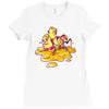 hot macs wrestling in cheese Ladies Fitted T-Shirt