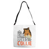 This Girl Loves Her Collie Adjustable Strap Totes