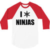 i heart ninjas 3/4 Sleeve Shirt