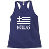 greece hellas greek flag Racerback Tank