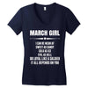 Super March Girl Women's V-Neck T-Shirt