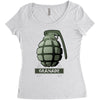 hand grenade military army Women's Triblend Scoop T-shirt