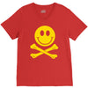 smiley pirate skull and crossbones V-Neck Tee