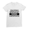 running is importanter Ladies Fitted T-Shirt