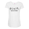 space are friends black Maternity Scoop Neck T-shirt