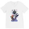 who loves golden retriever. V-Neck Tee