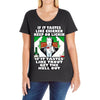 if it tastes like chicken, funny rude ideal birthday present Ladies Curvy T-Shirt
