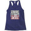 straight outta america Racerback Tank