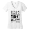 Born In July Women's V-Neck T-Shirt