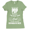 I'm Called Pop Because I'm Way Too Cool To Be Called Grandfather Ladies Fitted T-Shirt