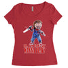 chucky funny quote ideal birthday present gift Women's Triblend Scoop T-shirt