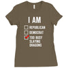 republican, democrat, busy slaying dragons fantasy Ladies Fitted T-Shirt