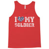 i love my soldier navy camouflage Tank Top