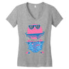 happy outdoors   porky roebuck Women's V-Neck T-Shirt