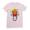 saiyan fries Ladies Fitted T-Shirt