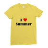 i love summer Ladies Fitted T-Shirt