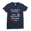 Our Family is Growing Ladies Fitted T-Shirt