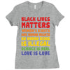 black lives matters, women's rights are human rights Ladies Fitted T-Shirt