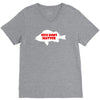 funny size does matter fishing fish holiday jarvis reel rod line sinke V-Neck Tee