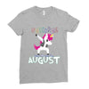 Born Unicorns-Born August Ladies Fitted T-Shirt