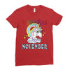 unicorns are born in november cute unicorn Ladies Fitted T-Shirt
