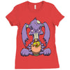 zombie bunny loves brains Ladies Fitted T-Shirt