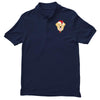 golden retriever dog with red santa's hat Men's Polo Shirt