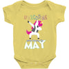 UNICORN ARE BORN IN MAY Baby Bodysuit