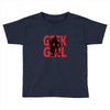 geek girl 3 4 sleeve baseball Toddler T-shirt