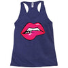 sexy lip biting Racerback Tank