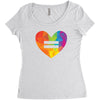 Lgbt Heart Women's Triblend Scoop T-shirt