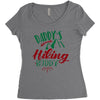 Daddy Hiking Buddy Mountains Women's Triblend Scoop T-shirt