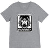 bull dog disobey V-Neck Tee