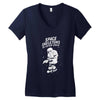 space skeletons in outer space Women's V-Neck T-Shirt